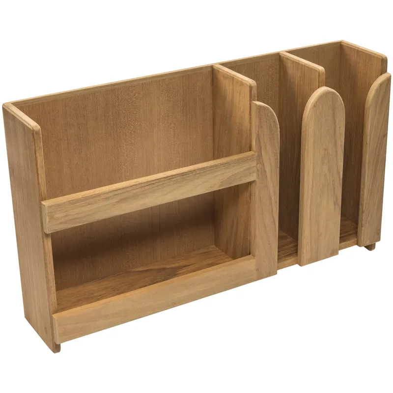 Hassle-Free Returns Teak Dish and Cup Holder