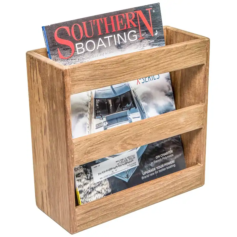 Limited Time Teak Magazine and Utility Rack