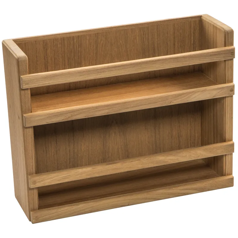 Fast Shipping Teak Two-Tier Spice Rack