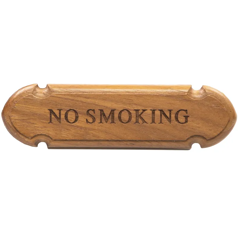 Teak No Smoking Sign Seasonal Sale