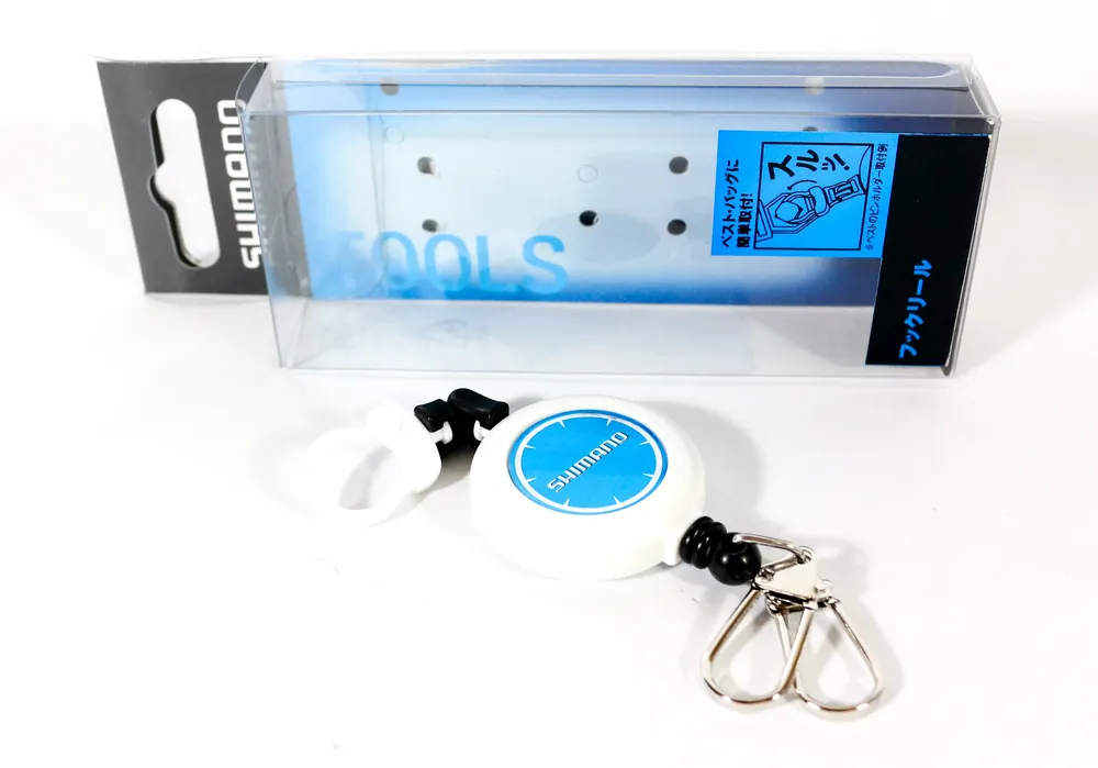 Shimano PI-041N Pin on Reel Clip with Twin Snap 70cm White 413697 Fast Shipping