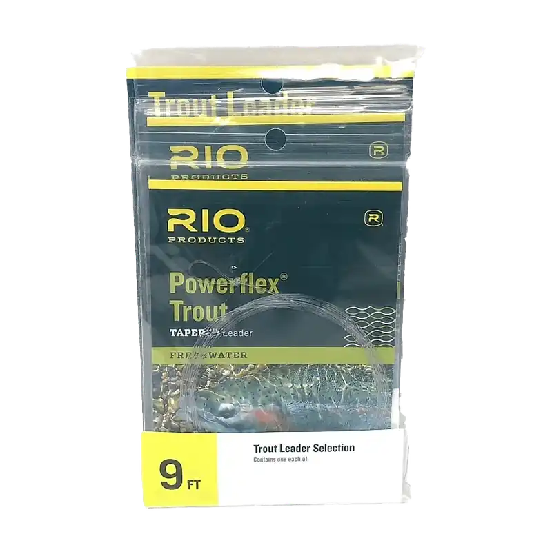 RIO POWERFLEX TROUT TAPERED LEADERS - SINGLE PACK - 9FT 6X Certified
