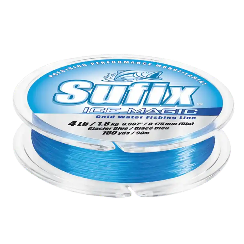 Low Price SUFIX ICE MAGIC FISHING LINE 100YDS – GLACIER BLUE - 1 to 8 lbs