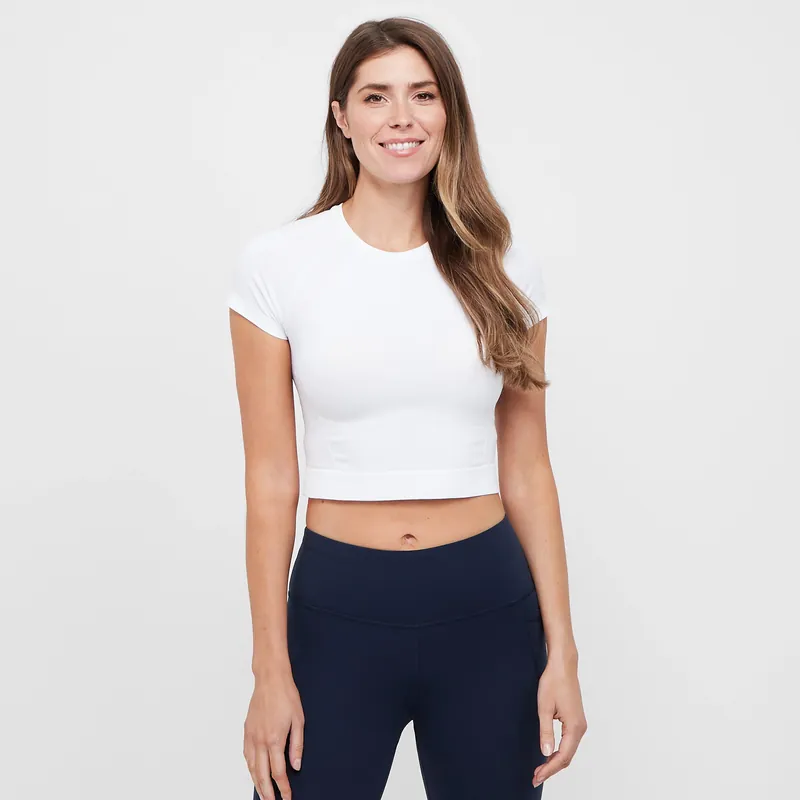 Brand New Sweaty Betty Athlete Crop Seamless Gym T-Shirt