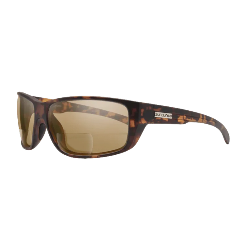 SUNCLOUD MILESTONE POLARIZED SUNGLASSES READERS +2.00 - MATTE TORTOISE/BROWN Premium