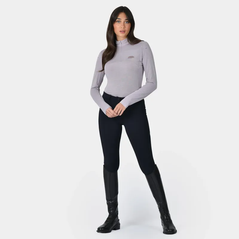 In Demand WeatherBeeta Women’s 37.5 Lightweight Performance Long Sleeve 1/4 Zip Top Mauve Wine Marble