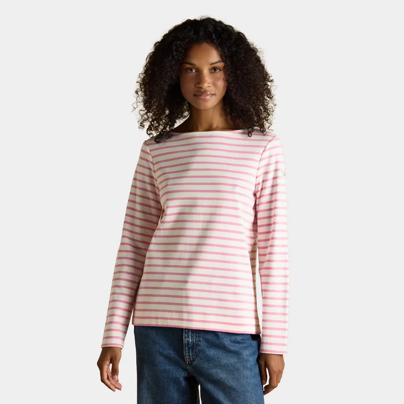 Joules Women‘s Harbour Striped Boat Neck Breton Top Best Price