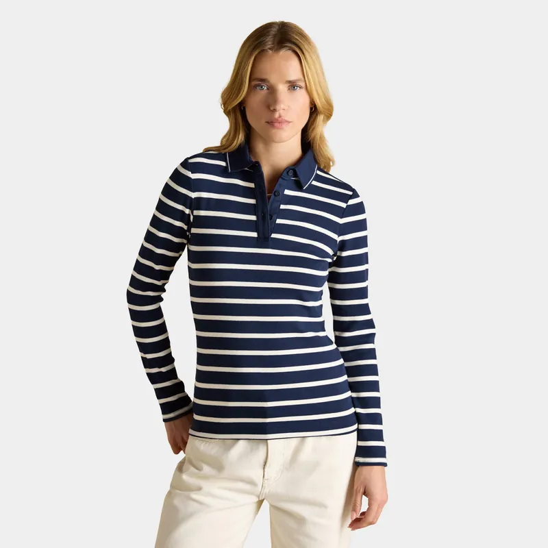 New Release Joules Women‘s Fairfield Long Sleeve Polo Shirt