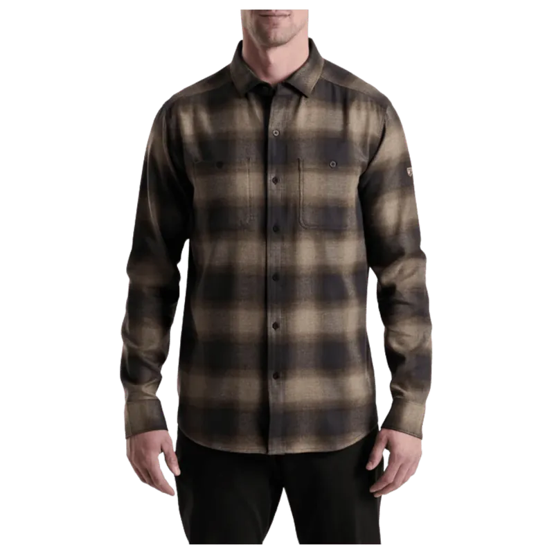 KUHL MEN‘S LAW FLANNEL COTTON TENCEL LONG SLEEVE - DARK ROAST Affordable
