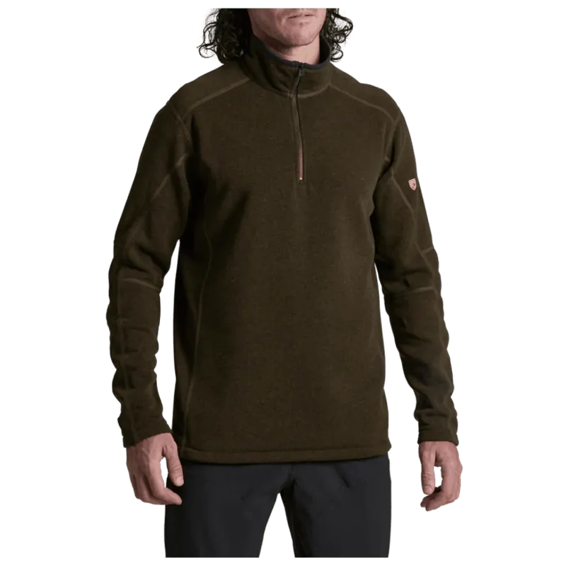 Direct From Factory KUHL MEN‘S REVEL 1/4 ZIP WINTER FLEECE - DARK ROAST