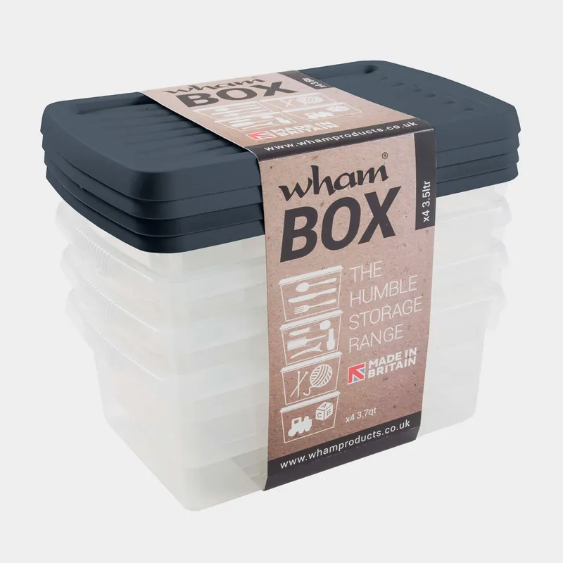 Wham 3.5L Storage Boxes 4 Pack Special Offer