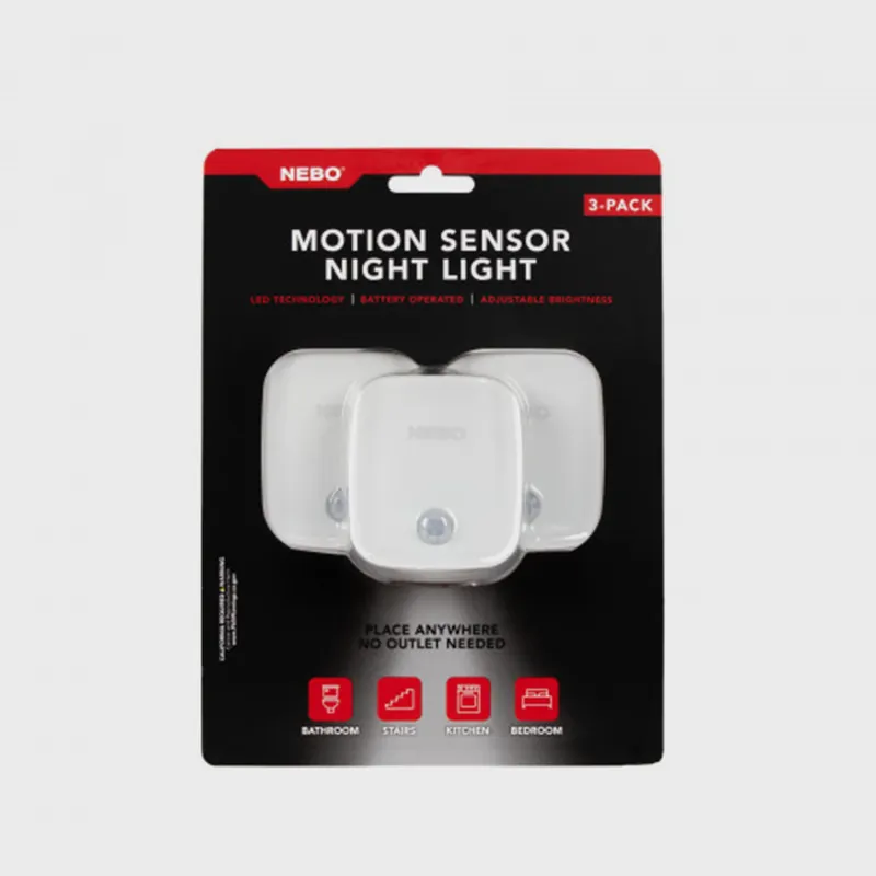 Nebo LED Motion Sensor Night Light (3 Pack) Professional Grade